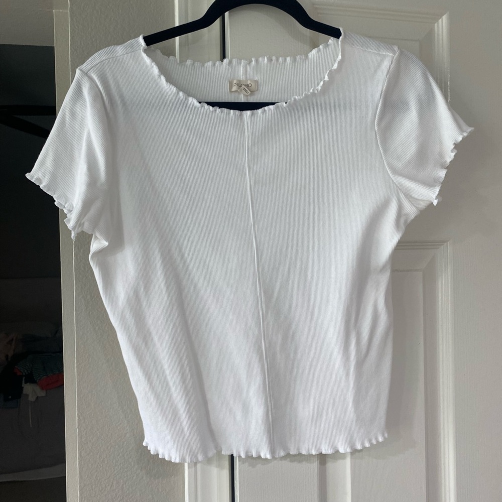 Pilcro White Short Sleeve Top